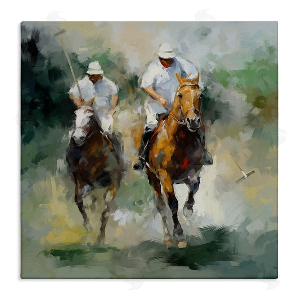 stupell industries Ziwei Li | Two Polo Players Abstract Wall Art