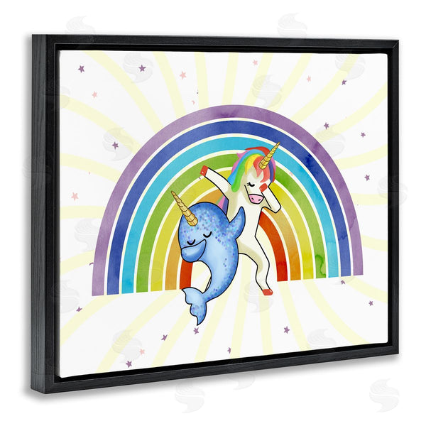 Stupell Industries Ziwei Li | Unicorn And Narwhal Rainbow