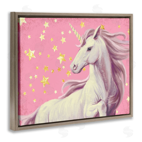 Stupell Industries Ziwei Li | Unicorn In Pink Starry Sky Wall Art