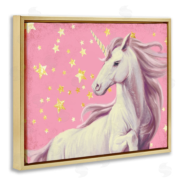Stupell Industries Ziwei Li | Unicorn In Pink Starry Sky Wall Art