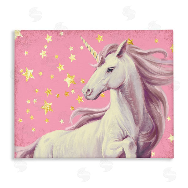 stupell industries Ziwei Li | Unicorn in Pink Starry Sky Wall Art