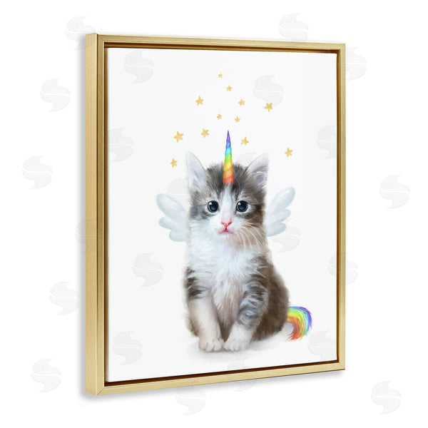 Stupell Industries Ziwei Li | Unicorn Kitten Fantasy Feline