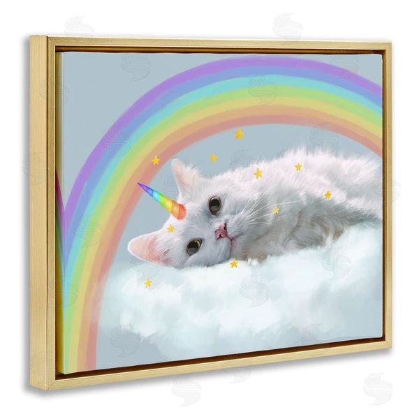 Stupell Industries Ziwei Li | Unicorn Kitten In Clouds