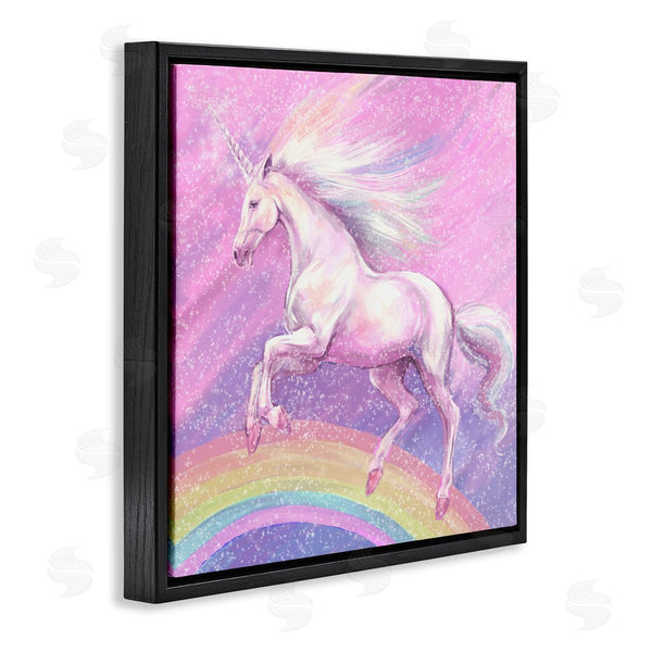 Stupell Industries Ziwei Li | Unicorn Over Rainbow Wall Art