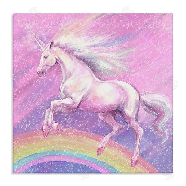 stupell industries Ziwei Li | Unicorn Over Rainbow Wall Art