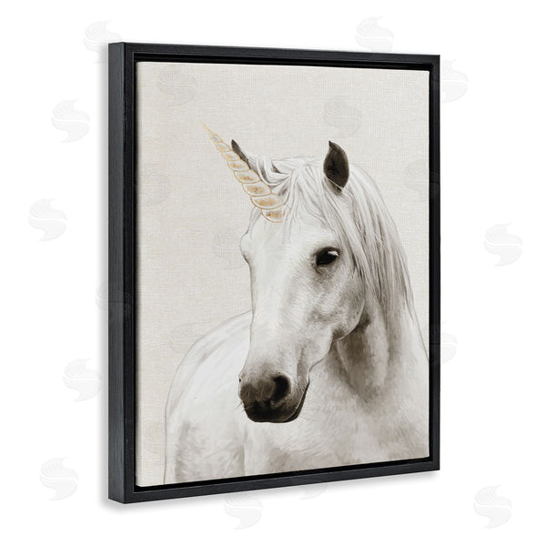 Stupell Industries Ziwei Li | Unicorn Portrait White Fantasy