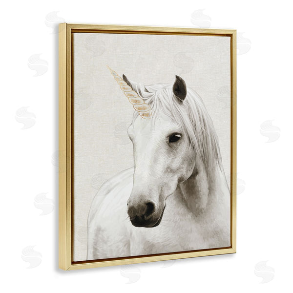 Stupell Industries Ziwei Li | Unicorn Portrait White Fantasy