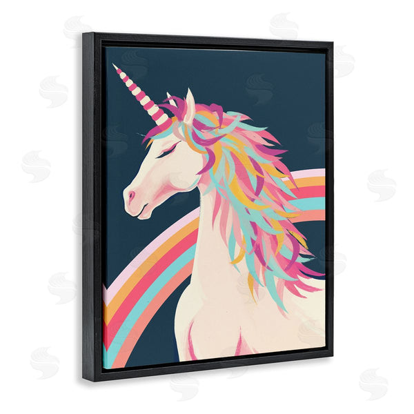 Stupell Industries Ziwei Li | Unicorn Rainbow Mane Wall Art