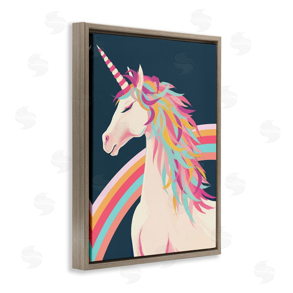 Stupell Industries Ziwei Li | Unicorn Rainbow Mane Wall Art
