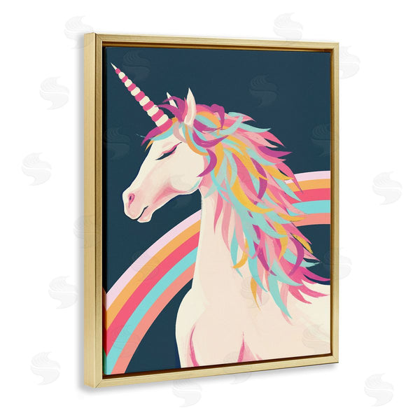 Stupell Industries Ziwei Li | Unicorn Rainbow Mane Wall Art