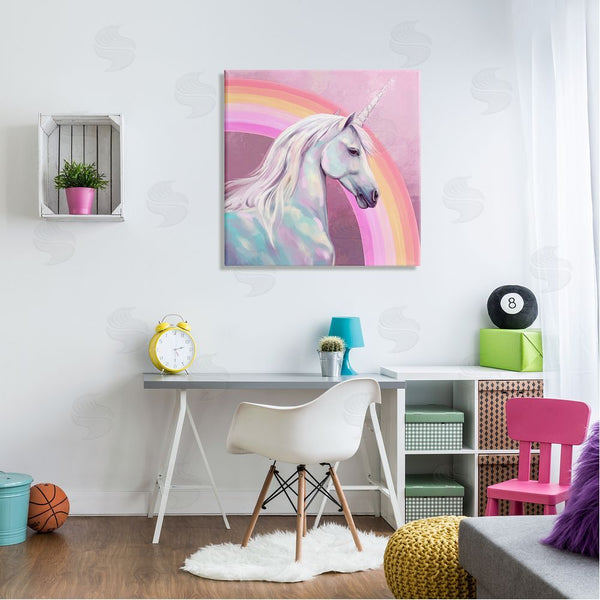 Stupell Industries Ziwei Li | Unicorn & Rainbow Portrait Wall Art