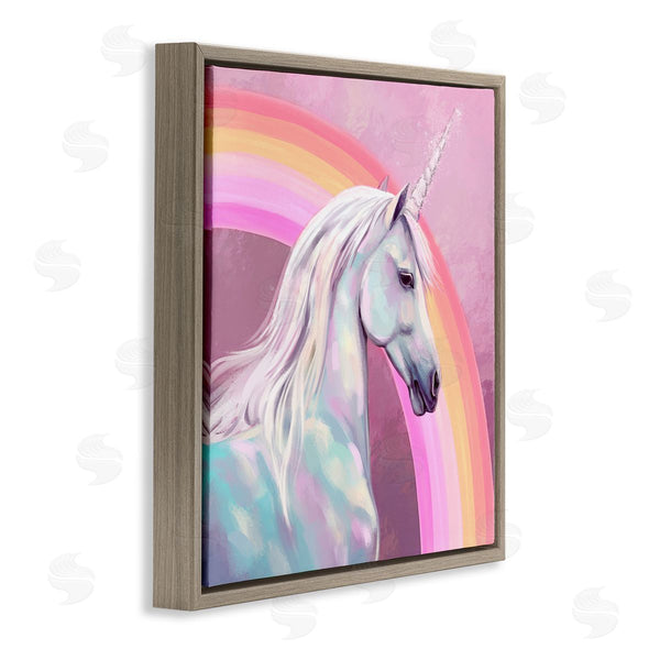 Stupell Industries Ziwei Li | Unicorn & Rainbow Portrait Wall Art
