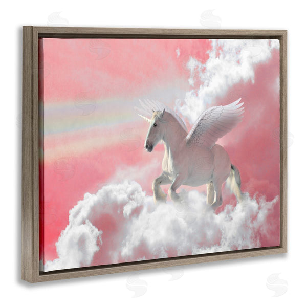 Stupell Industries Ziwei Li | Unicorn Sky Pink Rainbow