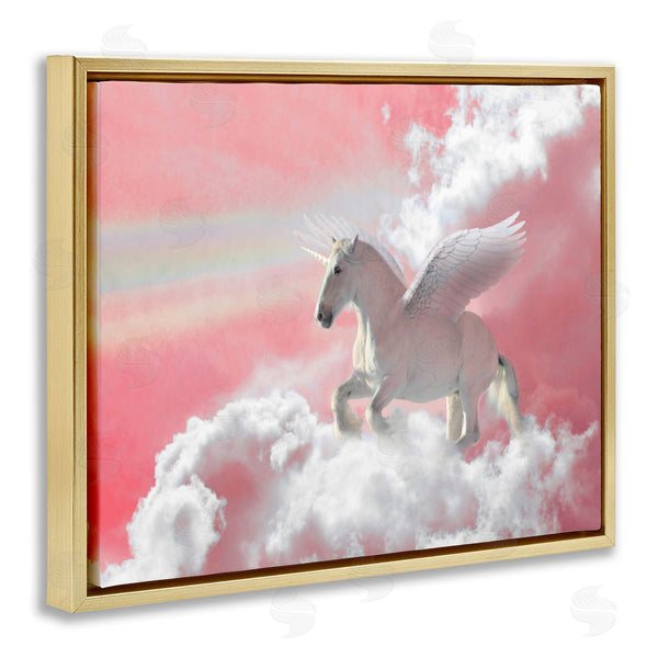Stupell Industries Ziwei Li | Unicorn Sky Pink Rainbow