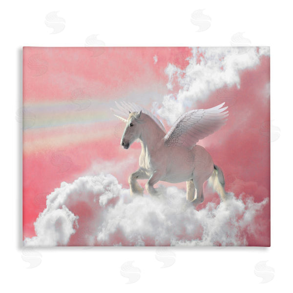 stupell industries Ziwei Li | Unicorn Sky Pink Rainbow