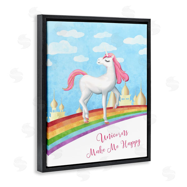 Stupell Industries Ziwei Li | Unicorns Make Me Happy Rainbow