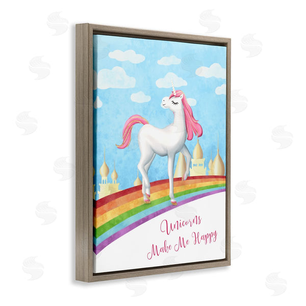Stupell Industries Ziwei Li | Unicorns Make Me Happy Rainbow