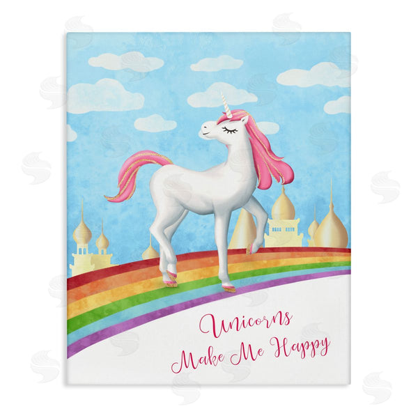 stupell industries Ziwei Li | Unicorns Make Me Happy Rainbow