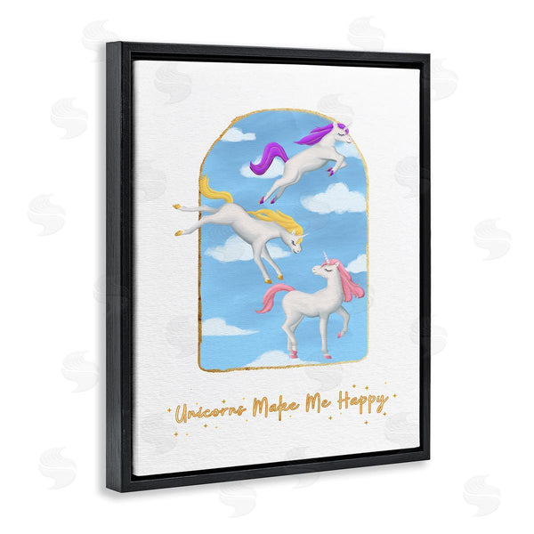 Stupell Industries Ziwei Li | Unicorns Make Me Happy Sky Blue
