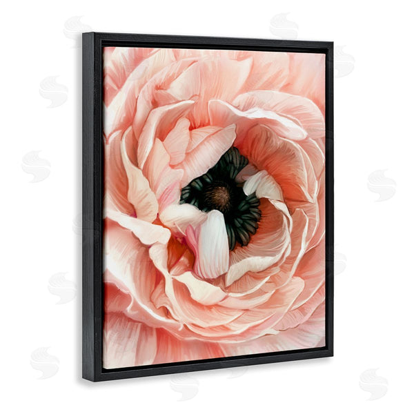 Stupell Industries Ziwei Li | Up Close Pink Peony Intricate Sunlit Petals Wall Art