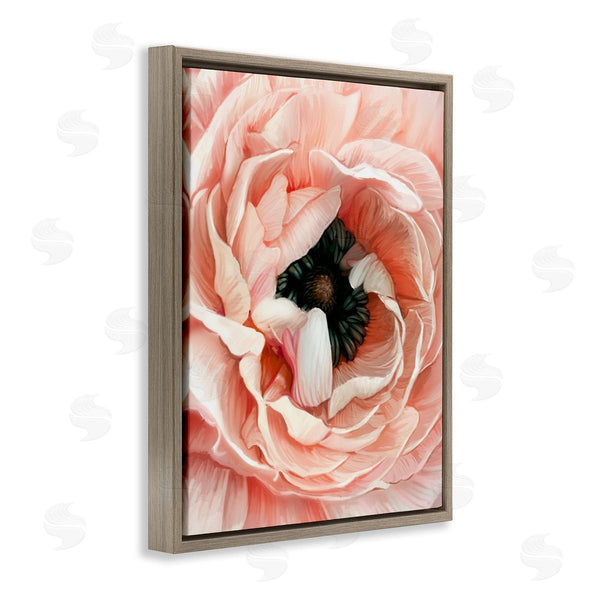 Stupell Industries Ziwei Li | Up Close Pink Peony Intricate Sunlit Petals Wall Art