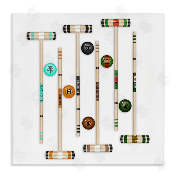 stupell industries Ziwei Li | Upscale Fashion Brand Croquet Sport Glam Emblem Wall Art