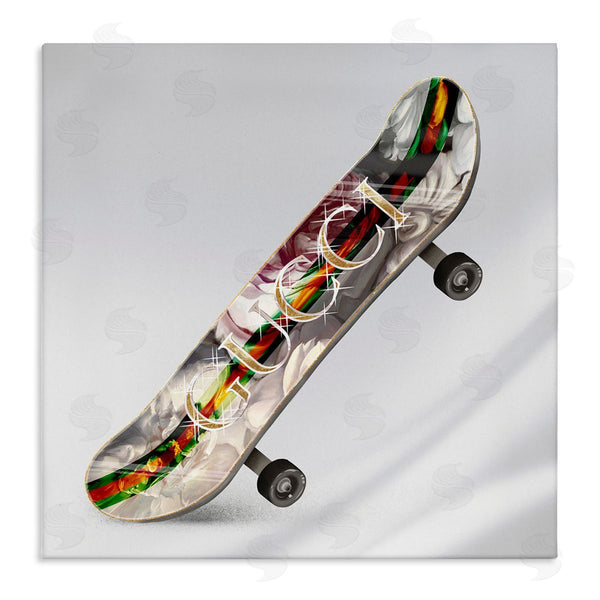stupell industries Ziwei Li | Upscale Fashion Patterned Skateboard Dazzling Glam Design Wall Art