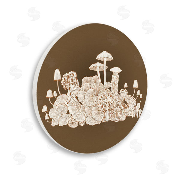 stupell industries Ziwei Li | Varied Beige Botanicals Intricate Mushrooms Forest Floor Wall Art