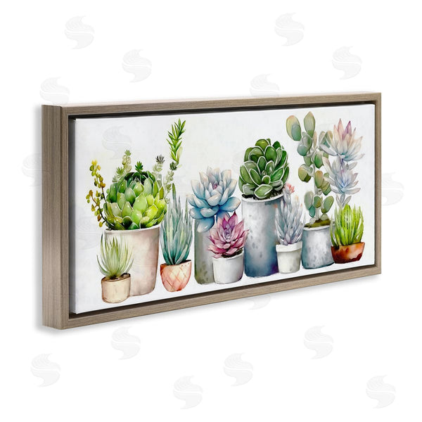 Stupell Industries Ziwei Li | Varied Succulent Garden Soft Hues Wall Art
