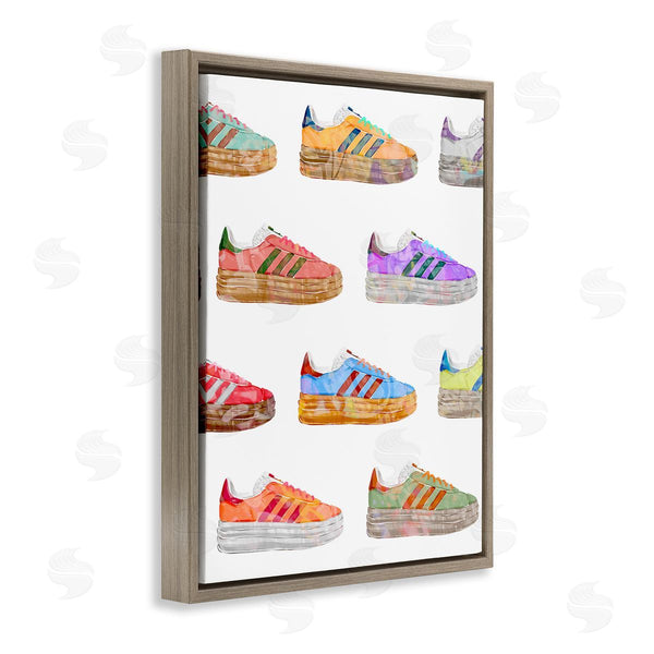 Stupell Industries Ziwei Li | Various Striped Sneakers