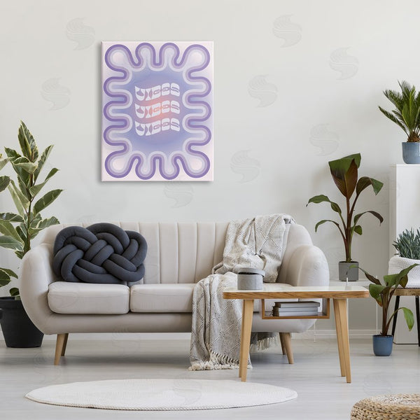 Stupell Industries Ziwei Li | Vibes Purple Groovy Abstract Wall Art
