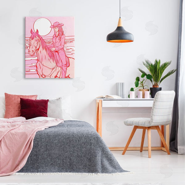 Stupell Industries Ziwei Li | Vintage Coastal Cowgirl Wall Art