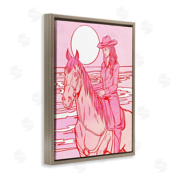 Stupell Industries Ziwei Li | Vintage Coastal Cowgirl Wall Art