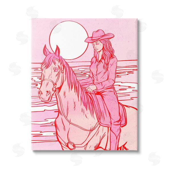 stupell industries Ziwei Li | Vintage Coastal Cowgirl Wall Art