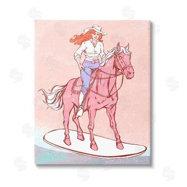 stupell industries Ziwei Li | Vintage Cowgirl on Board Wall Art