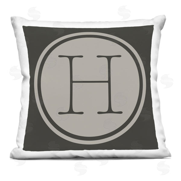 stupell industries Ziwei Li | Vintage H Typewriter Style Key Initial Letter Printed Throw Pillow