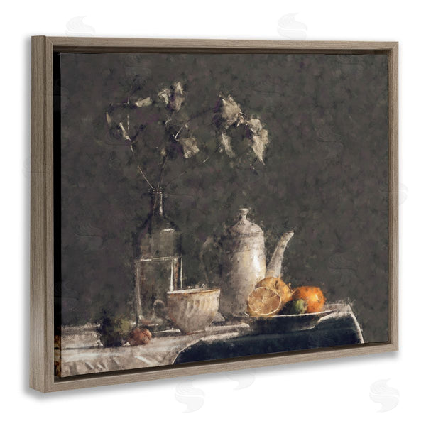 Stupell Industries Ziwei Li | Vintage Tabletop Still Life Plated Sliced Fruit Wall Art