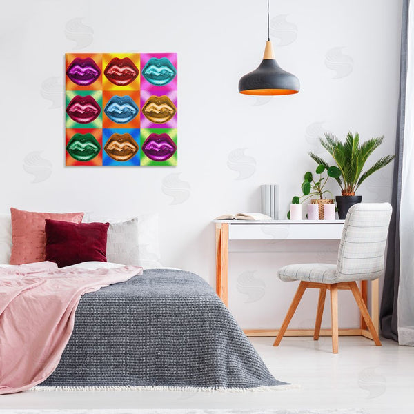 Stupell Industries Ziwei Li | Vivid Lips Abstraction Wall Art