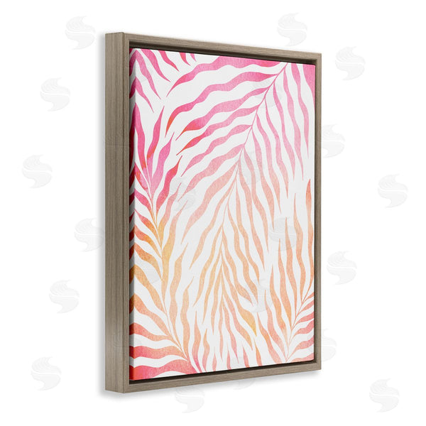 Stupell Industries Ziwei Li | Vivid Pink Wavy Leaves Wall Art