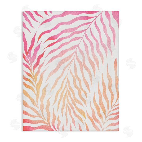 stupell industries Ziwei Li | Vivid Pink Wavy Leaves Wall Art