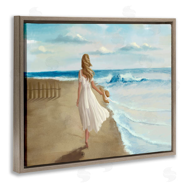 stupell Industries Ziwei Li | Walk On The Beach Painting Wall Art