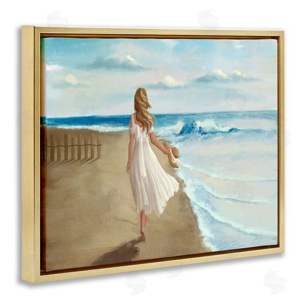 stupell Industries Ziwei Li | Walk On The Beach Painting Wall Art