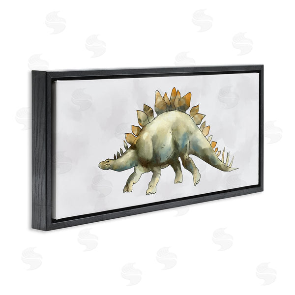 Stupell Industries Ziwei Li | Walking Stegosaurus Green Dinosaur Playful Reptile