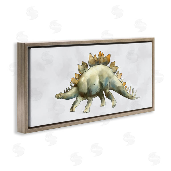 Stupell Industries Ziwei Li | Walking Stegosaurus Green Dinosaur Playful Reptile