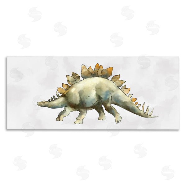 stupell industries Ziwei Li | Walking Stegosaurus Green Dinosaur Playful Reptile