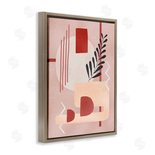 Stupell Industries Ziwei Li | Warm Abstract Shapes Plant Detail