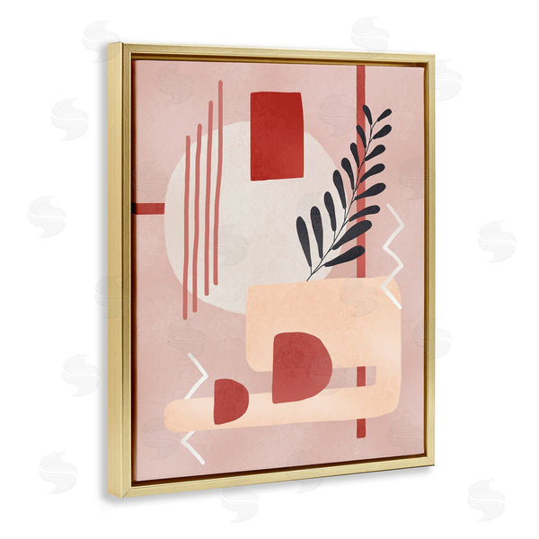 Stupell Industries Ziwei Li | Warm Abstract Shapes Plant Detail