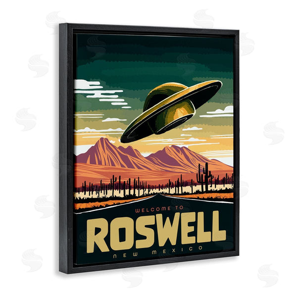 Stupell Industries Ziwei Li | Welcome Roswell New Mexico UFO Wall Art