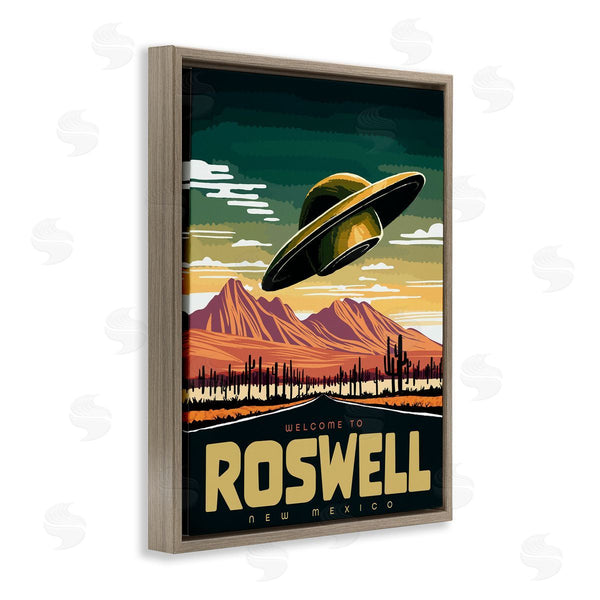 Stupell Industries Ziwei Li | Welcome Roswell New Mexico UFO Wall Art