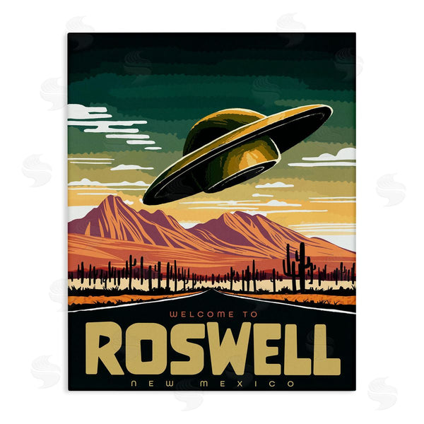 stupell industries Ziwei Li | Welcome Roswell New Mexico UFO Wall Art